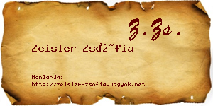 Zeisler Zsófia névjegykártya
